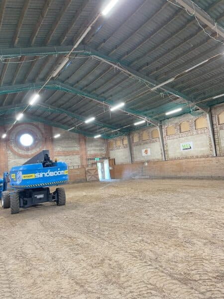 Industrinät har installerat fallskyddsnät i Halmstad